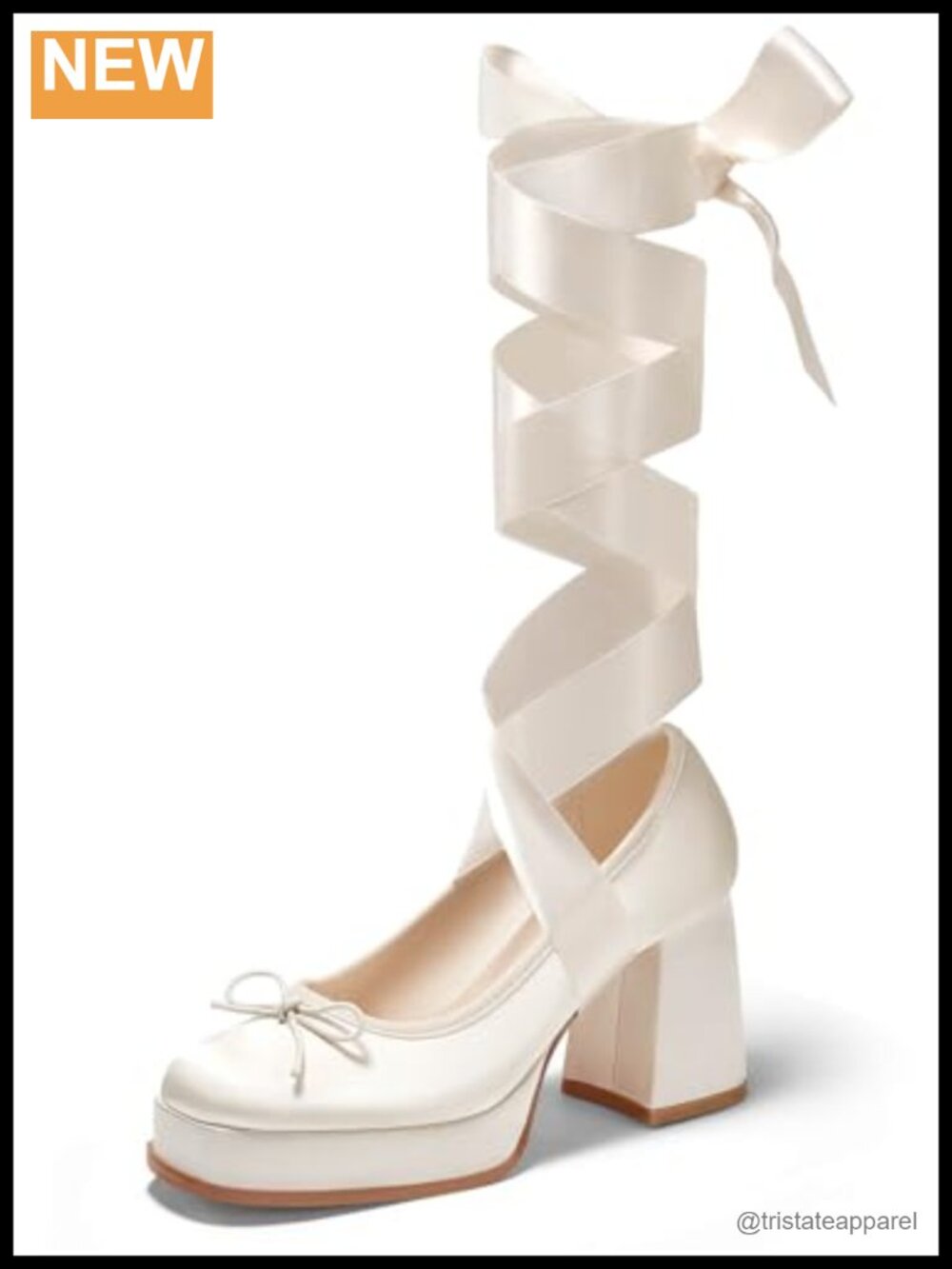 Lace Up Platform Chunky High Heel Pumps Bow Closed Square Toe Party Dress Shoes